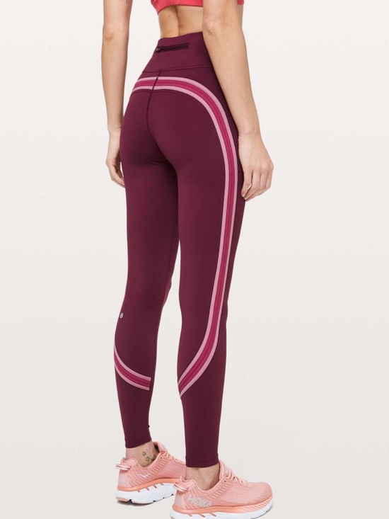 lululemon athletica Pants - Lululemon Run Crew Tight 28” Deep Ruby Legging Size 12